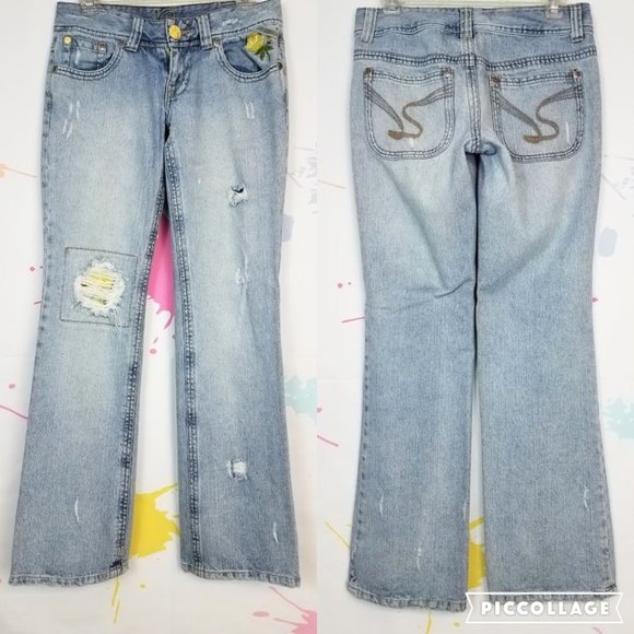 Jessica Simpson Denim - JESSICA SIMPSON Distressed Denim Jeans - Women's 4